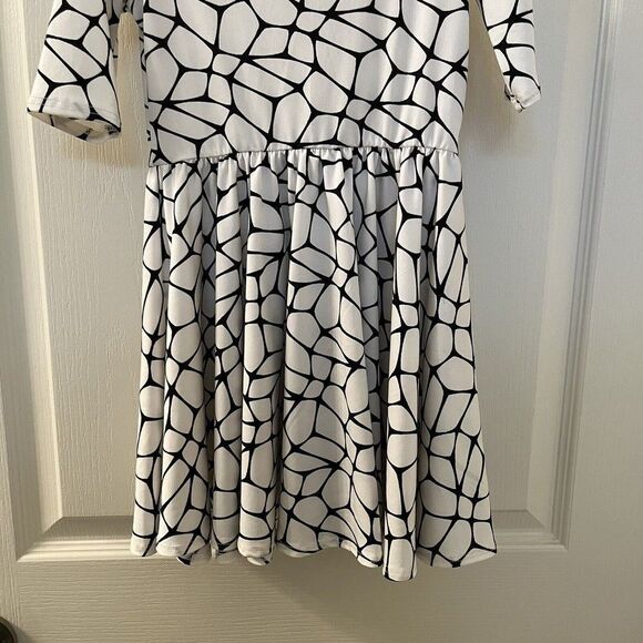 Dot Dot Smile Twirl Ballerina Dress Black & White Animal Giraffe Print Girls 3-4 - Picture 9 of 9